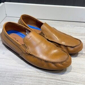Clark's Markman Plain Driving Loafers Men Sz 11M Preppy Casual Tan